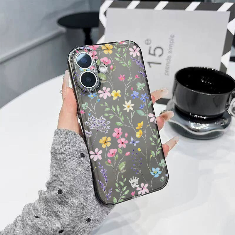 Colorful floral pattern suitable for Apple 17 Pro Max full wrap case, iPhone 15/14/12/13 shockproof xsm