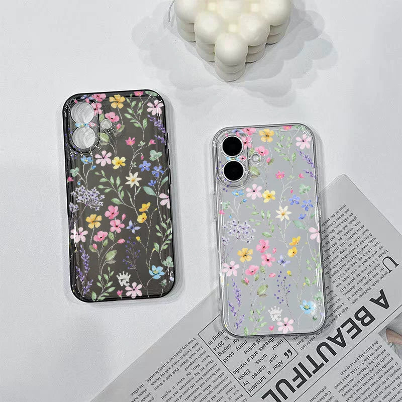 Colorful floral pattern suitable for Apple 17 Pro Max full wrap case, iPhone 15/14/12/13 shockproof xsm
