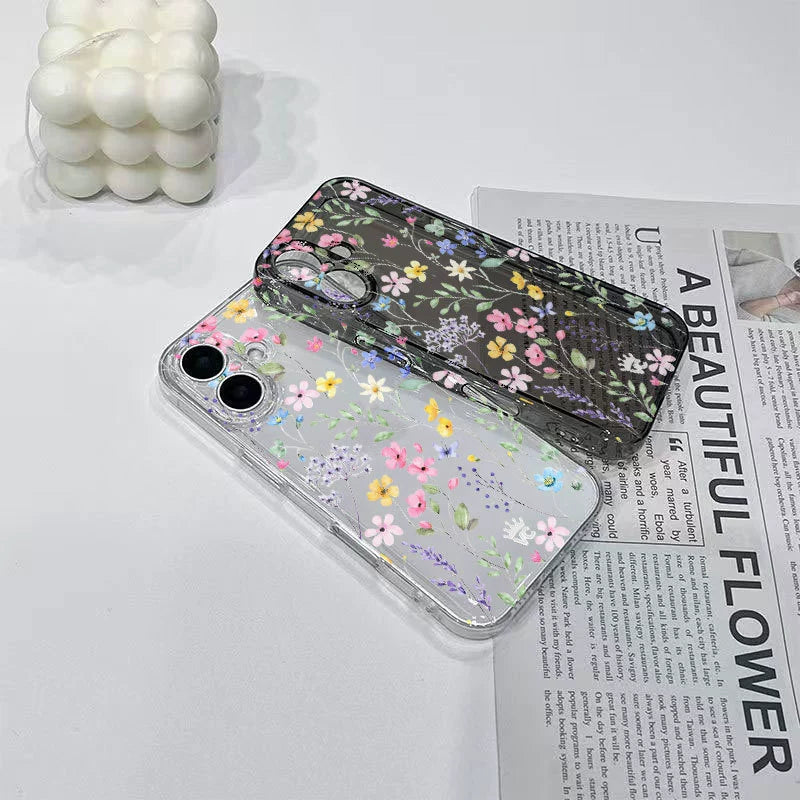 Colorful floral pattern suitable for Apple 17 Pro Max full wrap case, iPhone 15/14/12/13 shockproof xsm