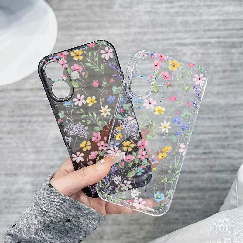 Colorful floral pattern suitable for Apple 17 Pro Max full wrap case, iPhone 15/14/12/13 shockproof xsm