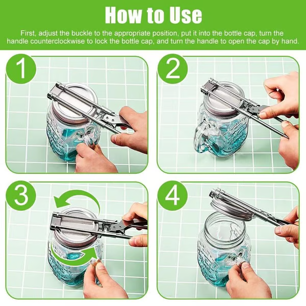Adjustable Stainless Steel Jar Opener